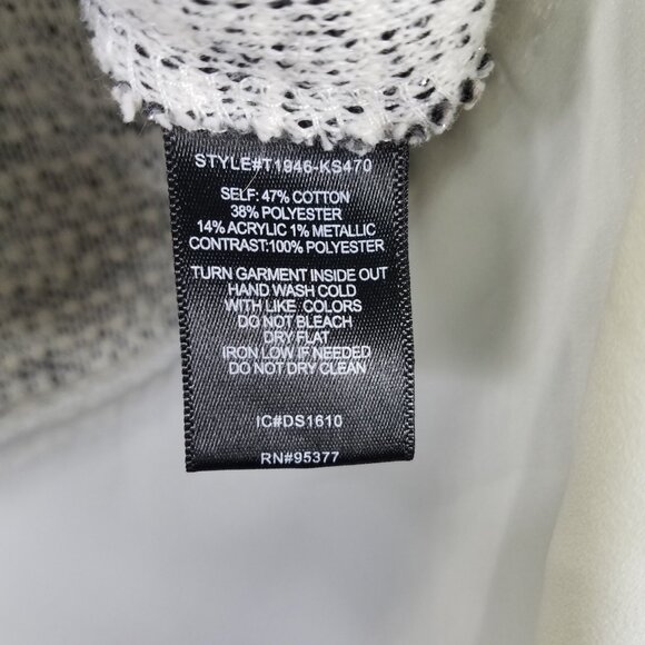 Sanctuary Vest Tank Top Women S Mixed Media Pullover Grey Tweed Sheer Hi-Low Hem - Picture 9 of 12